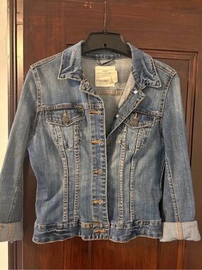 H&M Distressed Blue Denim Jacket